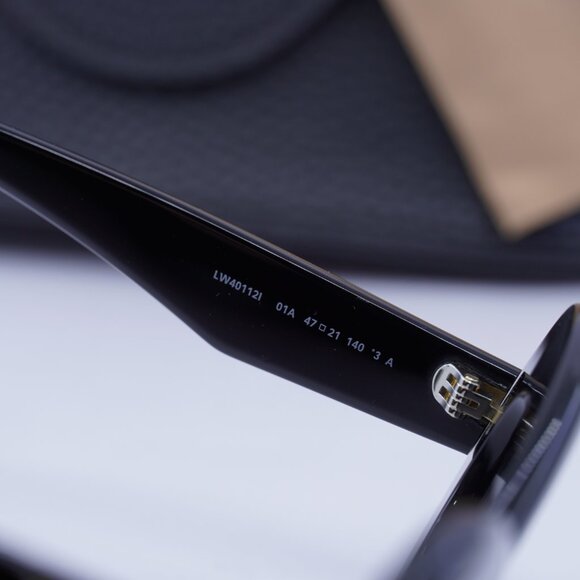 Loewe LW40112I 01A Butterfly Sunglasses – Shiny Black\\Grey